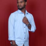 corian plain shirts - BLUE