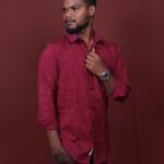 corian plain shirts - MAROON